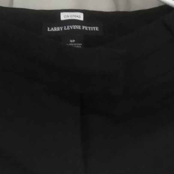 Larry Levine petite women's black dress pants styl - Picture 2 of 4